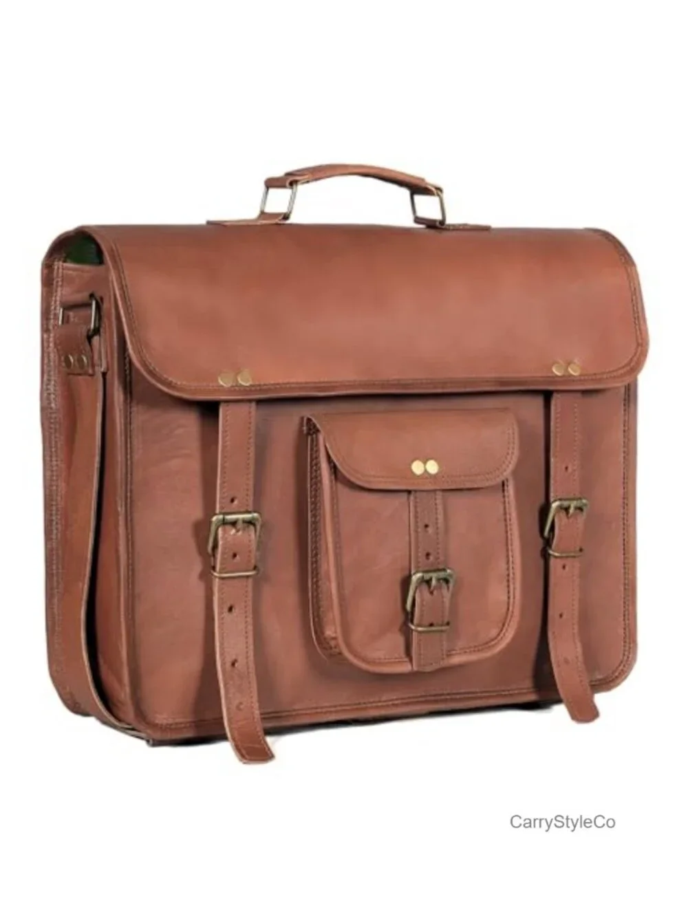 Genuine Leather Messenger Bag Laptop Briefcase Vintage Satchel Shoulder Travel